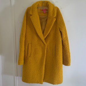 Women's Yellow Teddy Bear Coat - Catherine Malandrino - S - Great Condition
